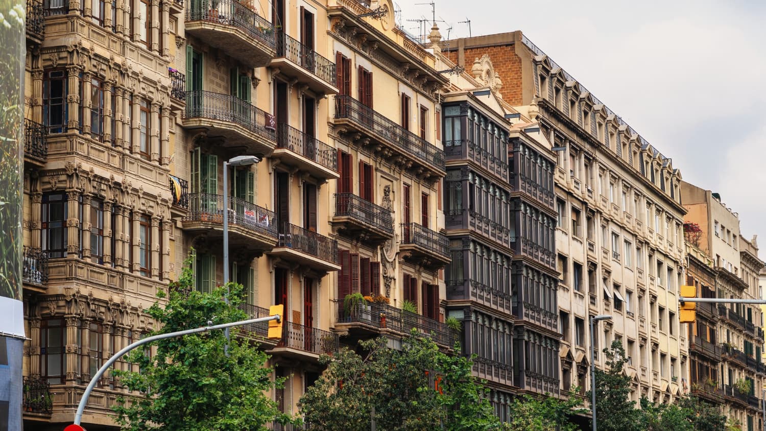 Bâtiments résidentiels typiques en Espagne