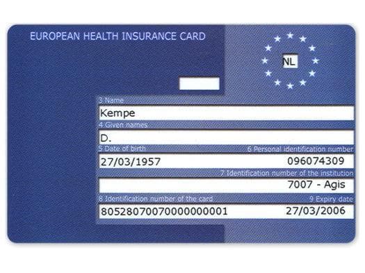 European Health Insurance Card EHIC for EU students in France