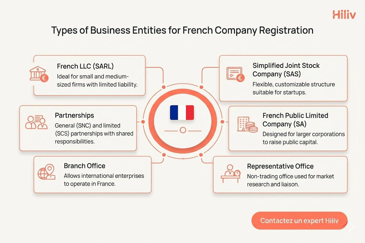 Types of business entities in France and visa options for foreign founders