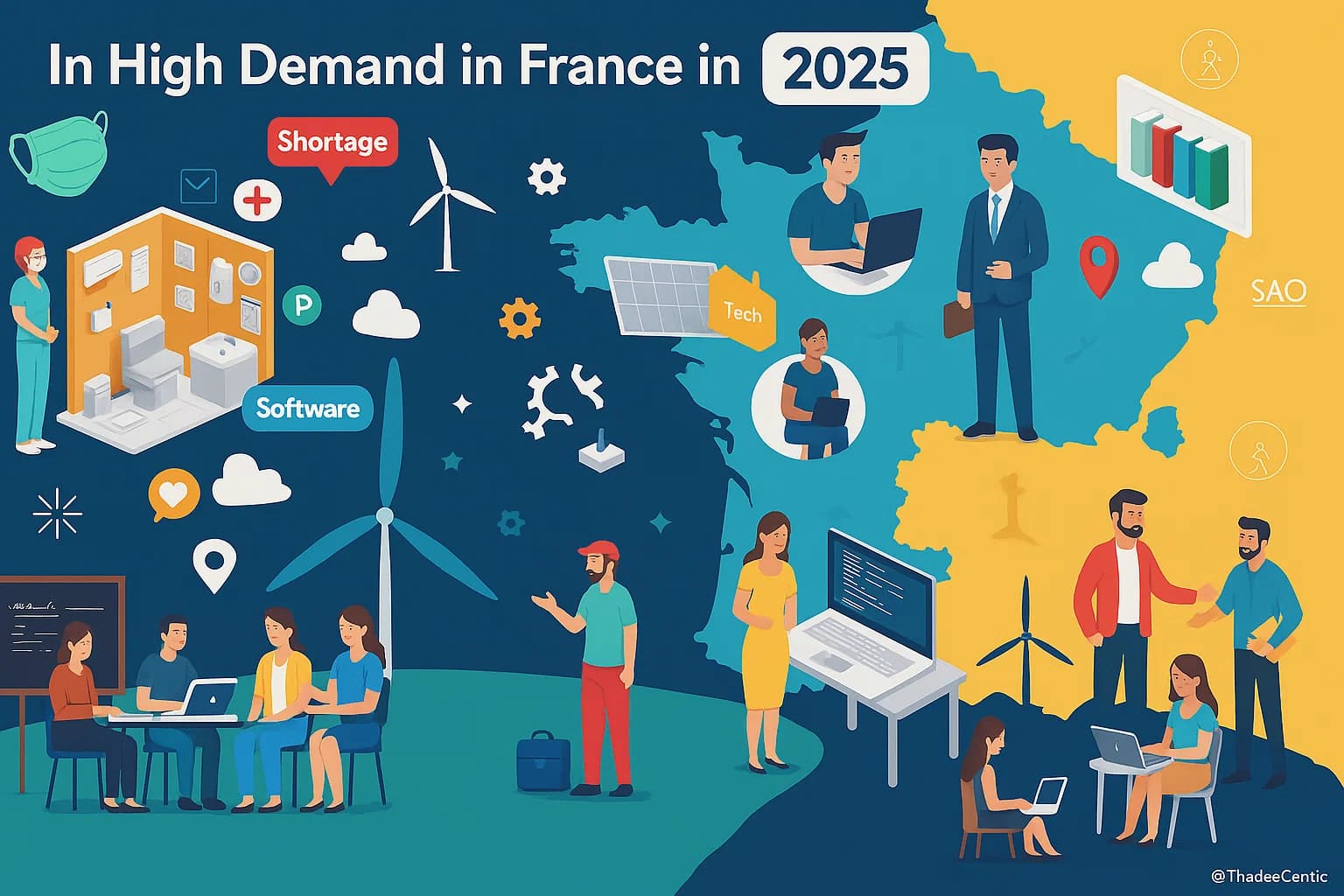 Graphique illustrant les métiers en tension