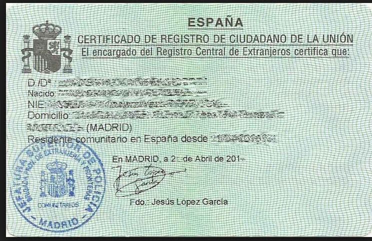 Documents needed for NIE application