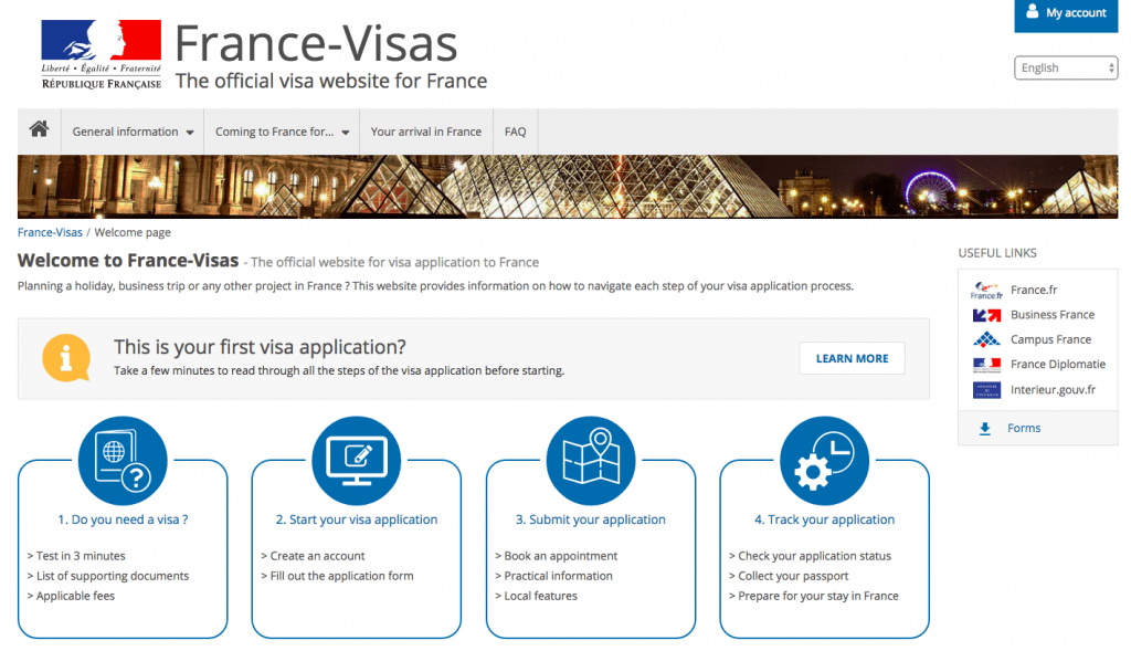 Overview of steps in the France visa and residence process