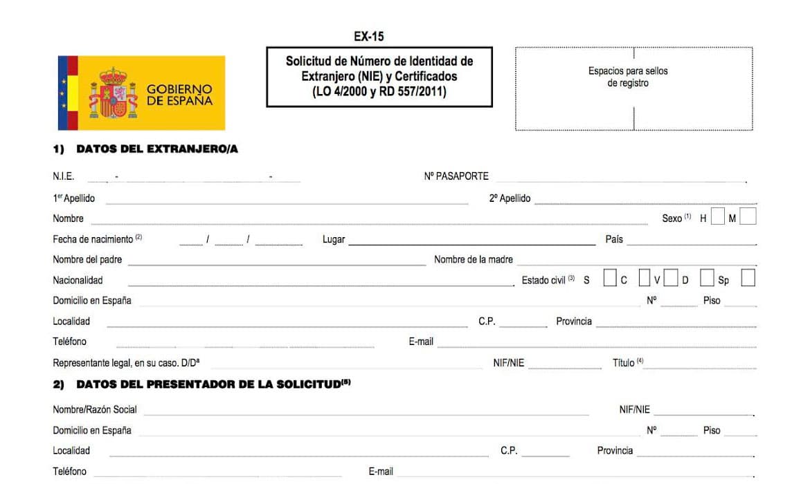 Formularios EX-15 y Modelo 790